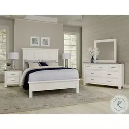 Maple Road Soft White Mansion Low Profile Bedroom Set