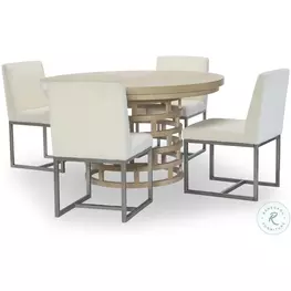 Biscayne Malabar And Alabaster Extendable Oval Dining Room Set