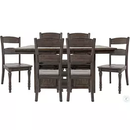 Madison County Barnwood Brown Adjustable Height Extendable Rectangular Storage Dining Room Set