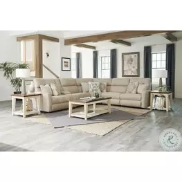 McPherson Buff Lay Flat Modular Power Reclining Sectional
