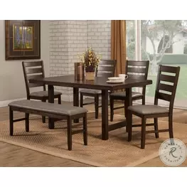 Emery Distressed Walnut Dining Room Set