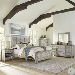 Raelynn Weathered White Panel Bedroom Set From Magnussen Home Coleman Furniture