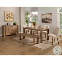 Seashore Sandblasted Antique Natural Dining Room Set