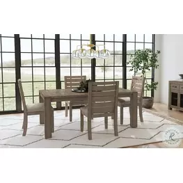 Anacortes Dark Taupe Leg Extendable Dining Room Set