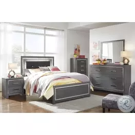 Lodanna Gray Youth Upholstered Panel Bedroom Set