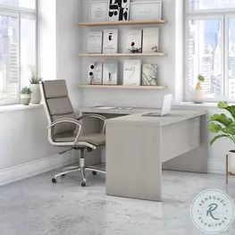 Echo Gray Sand L Shaped Home Office Set