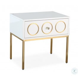 Moon High Gloss White Nightstand From Casabianca Home Coleman Furniture