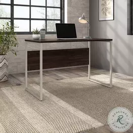 Hybrid Black Walnut 48" Small Computer Home Office Set