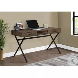 7447 Brown and Black 48" Home Office Set