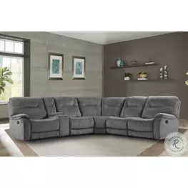 Brooks Shadow Grey Manual Reclining Sectional