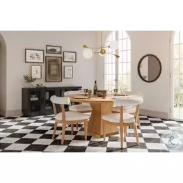 Nolan Natural Wood 56" Round Dining Room Set