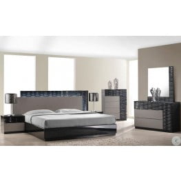 Lucca Black Lacquer Platform Bedroom Set From J M 17685 Q Coleman Furniture