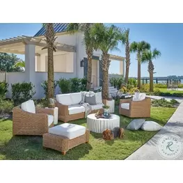 Evian Abaco White Outdoor Round Occasional Table Set