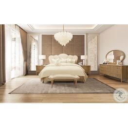 Villa Cherie Caramel Channel Tufted Upholstered Platform Bedroom Set