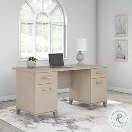 Somerset Sand Oak 60" Office Home Office Set