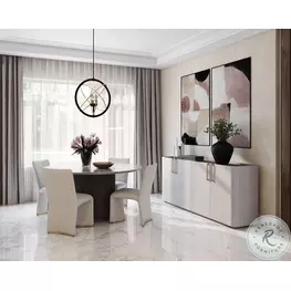 Cataldi Polished And Brown Dining Room Set