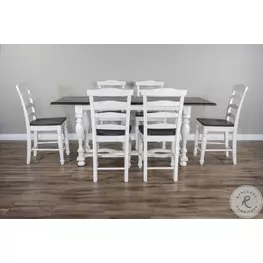 Hearthwood Haven White Carriage House Extendable Rectangular Counter Height Friendship Dining Room Set