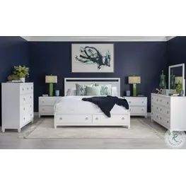 Summerland Pure White Panel Storage Bedroom Set