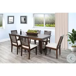 Rustic Refined Dark Brown Noah Extendable Rectangular Dining Room Set
