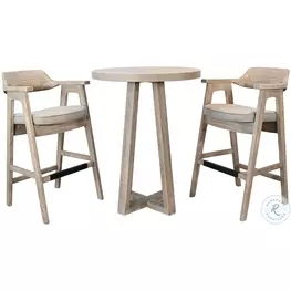 Golden Hearth Natural Mia Round Bar Table Set