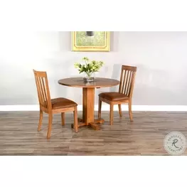 Golden Hearth Beige Drop Leaf Round Dining Room Set