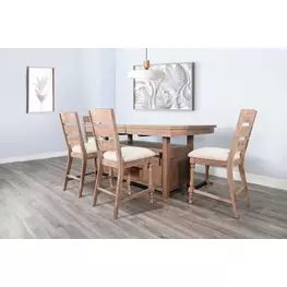 Sierra Amber Extendable Rectangular Counter Height Dining Room Set