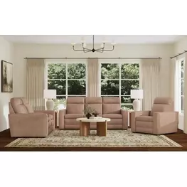 Dutch Desert Tan Leather Zero Gravity Power Reclining Living Room Set