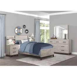 Zephyr Light Gray Youth Storage Wall Bedroom Set