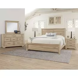 Cool Rustic Clear Maple Plank Panel Bedroom Set