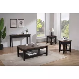 Ashford Black and Brown Occassional Table Set