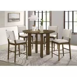 Ottowa Brown Round Counter Height Dining Room Set