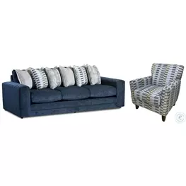 Elise Ink Gray Track Arm Living Room Set
