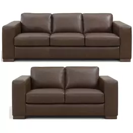 Inglewood Vintage Brown Cigar Leather Living Room Set