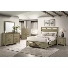 Hazlewood Vineyard Oak Storage Panel Bedroom Set