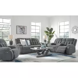 Greely Bend Steel Power Reclining Living Room Set