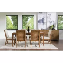 Midland Warm Amber 73" Extendable Rectangular Dining Room Set