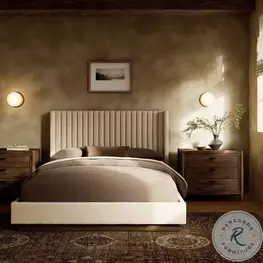 Montgomery Thames Cream Performance Fabric Upholstered Bedroom Set