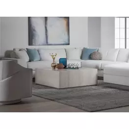 Cassio Creamy White Square Travertine Top Occassional Table Set