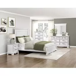 York White Panel Bedroom Set