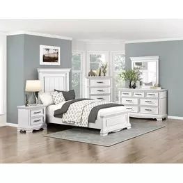 York White Youth Panel Bedroom Set