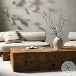 Tomlin Teak Root Rectangular Outdoor Occassional Table Set