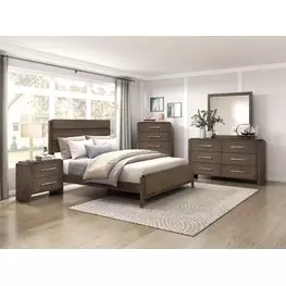 Emmett Dark Walnut Panel Bedroom Set