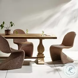 Novell Reclaimed Natural FSC Rectangular Outdoor Dining Room Set