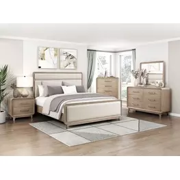 Wilshire Natural Upholstered Panel Bedroom Set