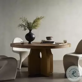 Allandale Reclaimed Natural Elm Round Dining Room Set