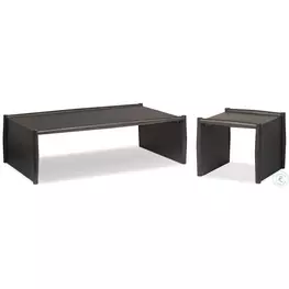 Glenview Smoked Black Oak Rectangular Occassional Table Set