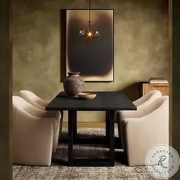 Carmel Black Wash Mango Rectangular Dining Room Set