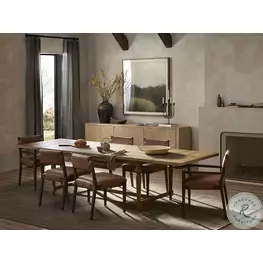 Blinn Worn Oak Veneer Extendable Rectangular Dining Room Set