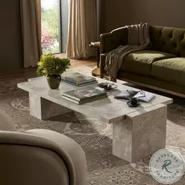 Romano Lunar Marble Rectangular Occassional Table Set