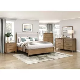 Sonoma Brown Upholstered Platform Bedroom Set